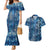 Hawaii Makahiki Turtle Couples Matching Mermaid Dress and Hawaiian Shirt Galaxy Tapa Pattern - Polynesian Pride