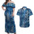 Hawaii Makahiki Turtle Couples Matching Off Shoulder Maxi Dress and Hawaiian Shirt Galaxy Tapa Pattern - Polynesian Pride