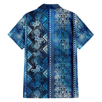 Hawaii Makahiki Turtle Family Matching Off The Shoulder Long Sleeve Dress and Hawaiian Shirt Galaxy Tapa Pattern - Polynesian Pride
