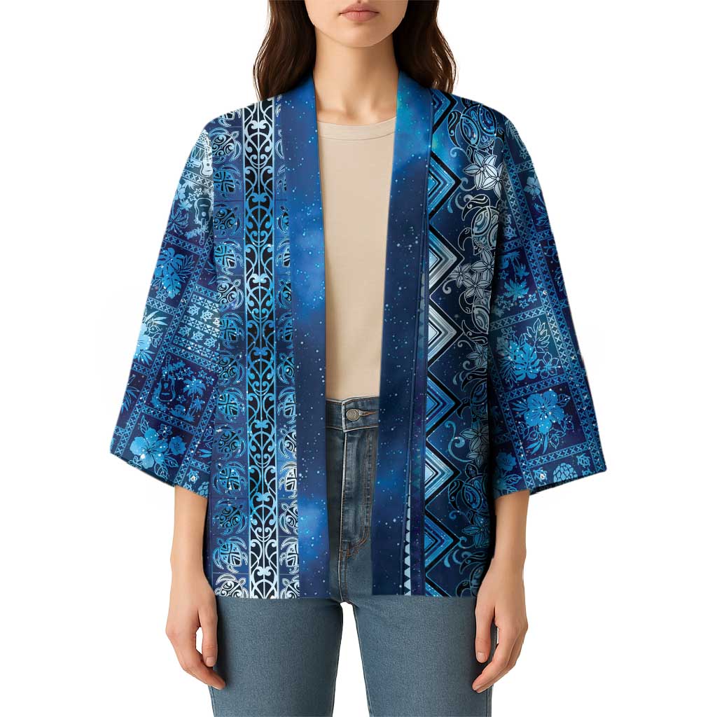 Hawaii Makahiki Turtle Kimono Galaxy Tapa Pattern - Polynesian Pride
