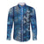 Hawaii Makahiki Turtle Long Sleeve Button Shirt Galaxy Tapa Pattern - Polynesian Pride