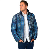 Hawaii Makahiki Turtle Padded Jacket Galaxy Tapa Pattern - Polynesian Pride