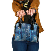 Hawaii Makahiki Turtle Shoulder Handbag Galaxy Tapa Pattern - Polynesian Pride