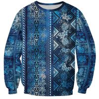 Hawaii Makahiki Turtle Sweatshirt Galaxy Tapa Pattern - Polynesian Pride