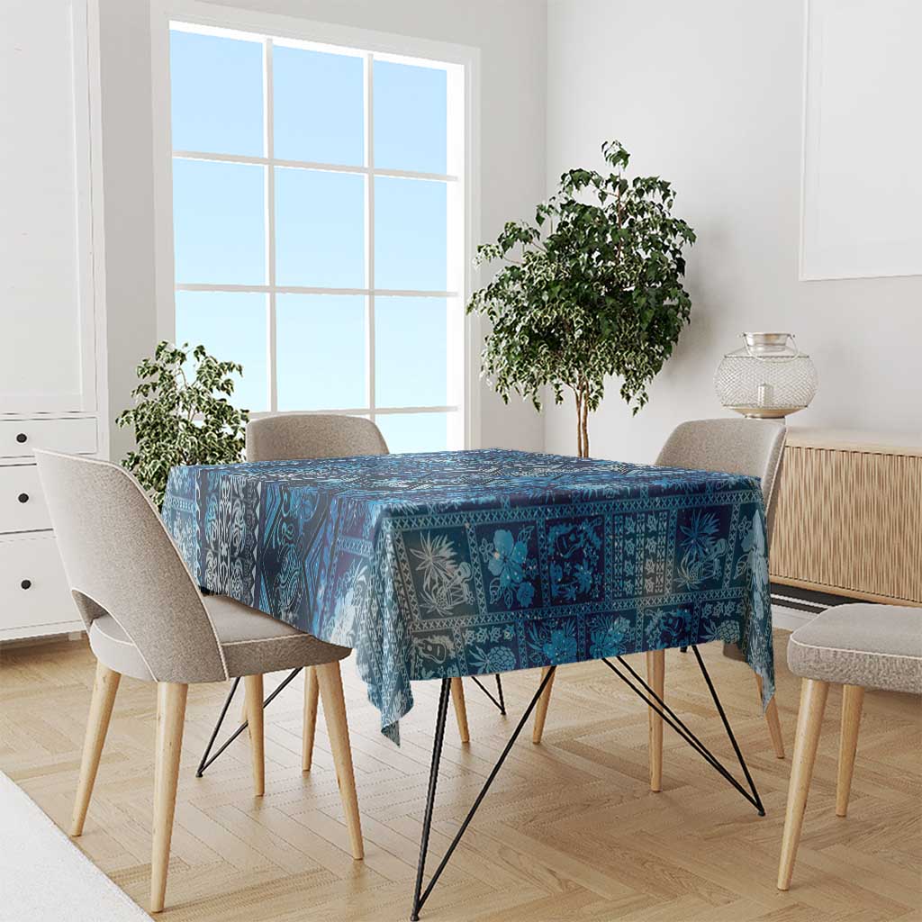 Hawaii Makahiki Turtle Tablecloth Galaxy Tapa Pattern - Polynesian Pride