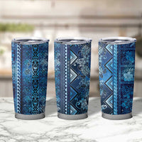 Hawaii Makahiki Turtle Tumbler Cup Galaxy Tapa Pattern - Polynesian Pride