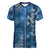 Hawaii Makahiki Turtle Women V-Neck T-Shirt Galaxy Tapa Pattern - Polynesian Pride