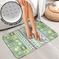 Hawaii Makahiki Turtle Bathroom Set Green Tapa Pattern - Polynesian Pride