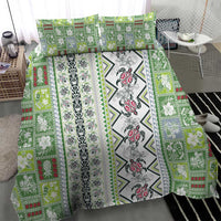 Hawaii Makahiki Turtle Bedding Set Green Tapa Pattern - Polynesian Pride