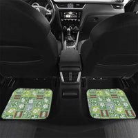 Hawaii Makahiki Turtle Car Mats Green Tapa Pattern - Polynesian Pride