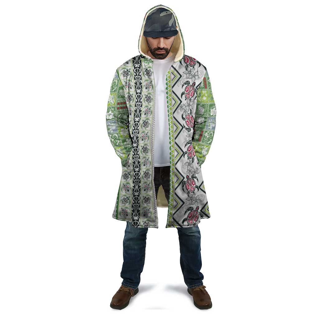 Hawaii Makahiki Turtle Cloak Green Tapa Pattern - Polynesian Pride