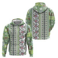 Hawaii Makahiki Turtle Hoodie Green Tapa Pattern - Polynesian Pride