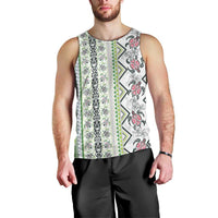 Hawaii Makahiki Turtle Men Tank Top Green Tapa Pattern - Polynesian Pride