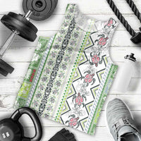 Hawaii Makahiki Turtle Men Tank Top Green Tapa Pattern - Polynesian Pride