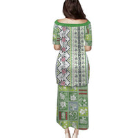 Hawaii Makahiki Turtle Puletasi Green Tapa Pattern - Polynesian Pride