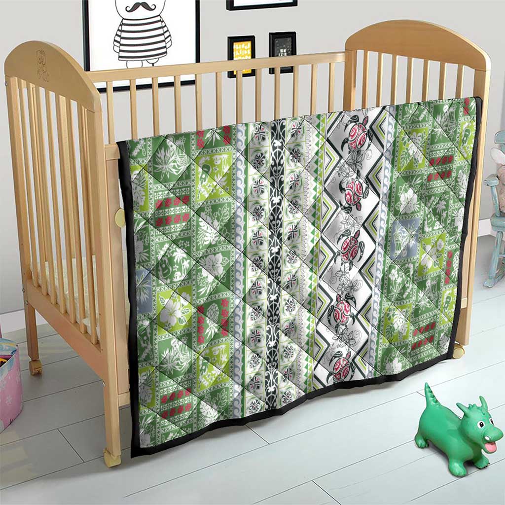 Hawaii Makahiki Turtle Quilt Green Tapa Pattern - Polynesian Pride