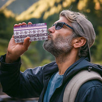 Hawaii Makahiki Turtle 4 in 1 Can Cooler Tumbler Violet Tapa Pattern - Polynesian Pride