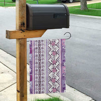 Hawaii Makahiki Turtle Garden Flag Violet Tapa Pattern - Polynesian Pride