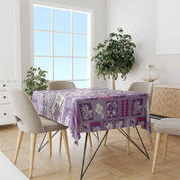 Hawaii Makahiki Turtle Tablecloth Violet Tapa Pattern - Polynesian Pride