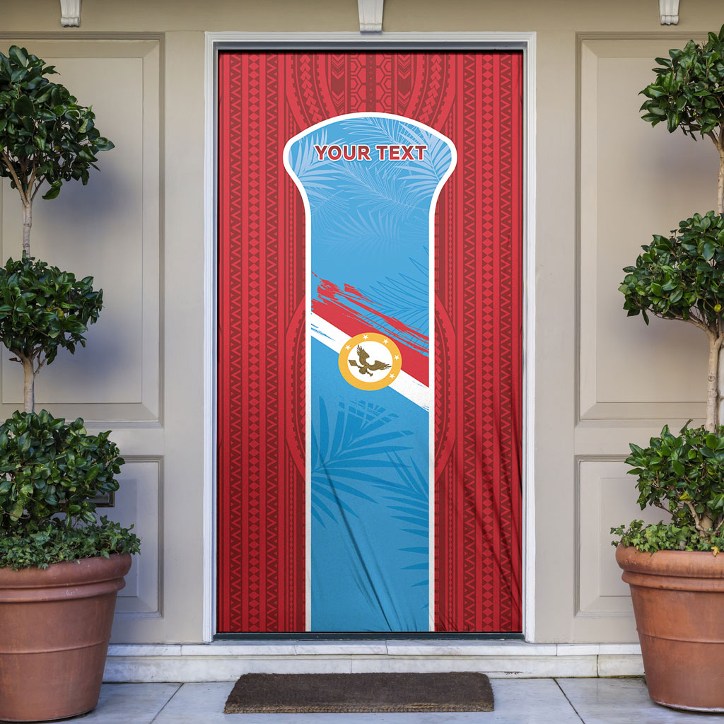 Personalised Malaita Province Day Door Cover Unique Style LT05 Blue - Polynesian Pride