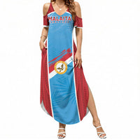 Personalised Malaita Province Day Summer Maxi Dress Unique Style LT05 Women Blue - Polynesian Pride