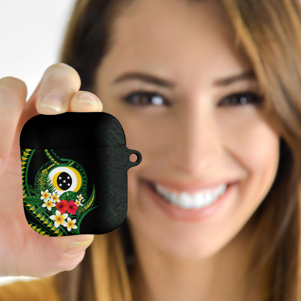 Solomon Islands Western Province AirPods Case Polynesian Pattern With Tropical Flowers LT05 - Polynesian Pride