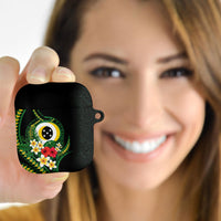Solomon Islands Western Province AirPods Case Polynesian Pattern With Tropical Flowers LT05 - Polynesian Pride