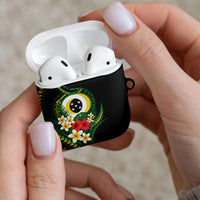 Solomon Islands Western Province AirPods Case Polynesian Pattern With Tropical Flowers LT05 - Polynesian Pride