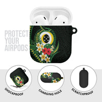 Solomon Islands Western Province AirPods Case Polynesian Pattern With Tropical Flowers LT05 - Polynesian Pride