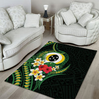 Solomon Islands Western Province Area Rug Polynesian Pattern With Tropical Flowers LT05 - Polynesian Pride