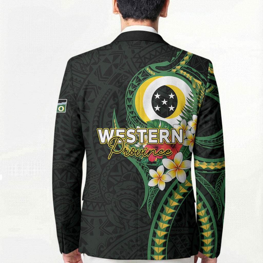 Solomon Islands Western Province Blazer Polynesian Pattern With Tropical Flowers LT05 - Polynesian Pride