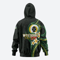 Solomon Islands Western Province Hoodie Polynesian Pattern With Tropical Flowers LT05 - Polynesian Pride