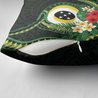 Solomon Islands Western Province Pillow Cover Polynesian Pattern With Tropical Flowers LT05 - Polynesian Pride