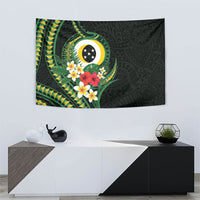 Solomon Islands Western Province Tapestry Polynesian Pattern With Tropical Flowers LT05 - Polynesian Pride