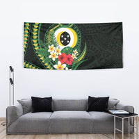 Solomon Islands Western Province Tapestry Polynesian Pattern With Tropical Flowers LT05 - Polynesian Pride