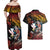 Hawaii And Japan Couples Matching Off Shoulder Maxi Dress and Hawaiian Shirt Koi Fish With Kanaka Maoli