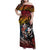 Hawaii And Japan Family Matching Off Shoulder Maxi Dress and Hawaiian Shirt Koi Fish With Kanaka Maoli