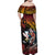 Hawaii And Japan Family Matching Off Shoulder Maxi Dress and Hawaiian Shirt Koi Fish With Kanaka Maoli