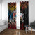 Hawaii And Japan Window Curtain Koi Fish With Kanaka Maoli