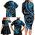 Personalised Kosrae Constitution Day Family Matching Long Sleeve Bodycon Dress and Hawaiian Shirt Ocean Floral Pattern