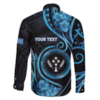 Personalised Kosrae Constitution Day Family Matching Off Shoulder Maxi Dress and Hawaiian Shirt Ocean Floral Pattern