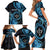 Personalised Kosrae Constitution Day Family Matching Short Sleeve Bodycon Dress and Hawaiian Shirt Ocean Floral Pattern