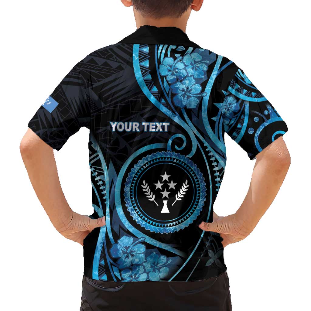 Personalised Kosrae Constitution Day Hawaiian Shirt Ocean Floral Pattern