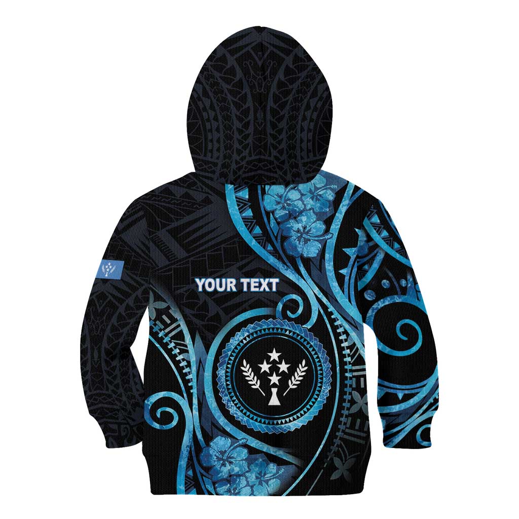 Personalised Kosrae Constitution Day Kid Hoodie Ocean Floral Pattern