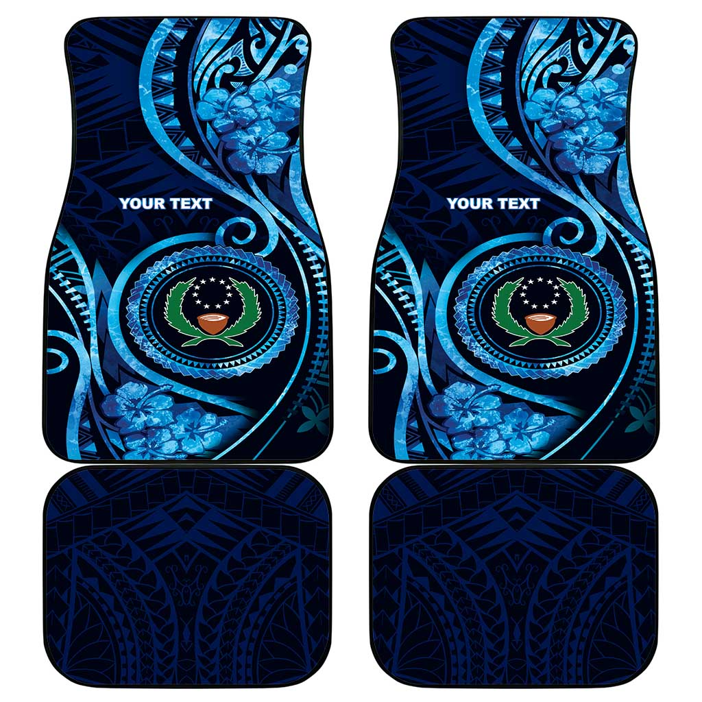FSM Pohnpei Car Mats Ocean Floral Pattern