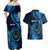 Personalised FSM Pohnpei Couples Matching Off Shoulder Maxi Dress and Hawaiian Shirt Ocean Floral Pattern