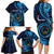 Personalised FSM Pohnpei Family Matching Long Sleeve Bodycon Dress and Hawaiian Shirt Ocean Floral Pattern