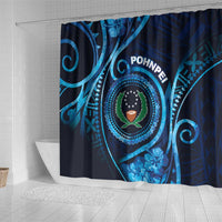 FSM Pohnpei Shower Curtain Ocean Floral Pattern
