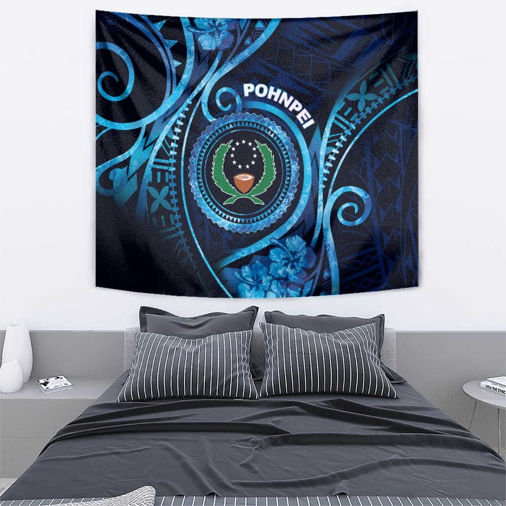 FSM Pohnpei Tapestry Ocean Floral Pattern