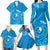 Personalised FSM Yap Family Matching Long Sleeve Bodycon Dress and Hawaiian Shirt Ocean Floral Pattern